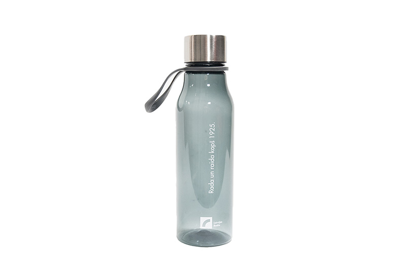 Ūdens pudele ar LR logo (pelēka)